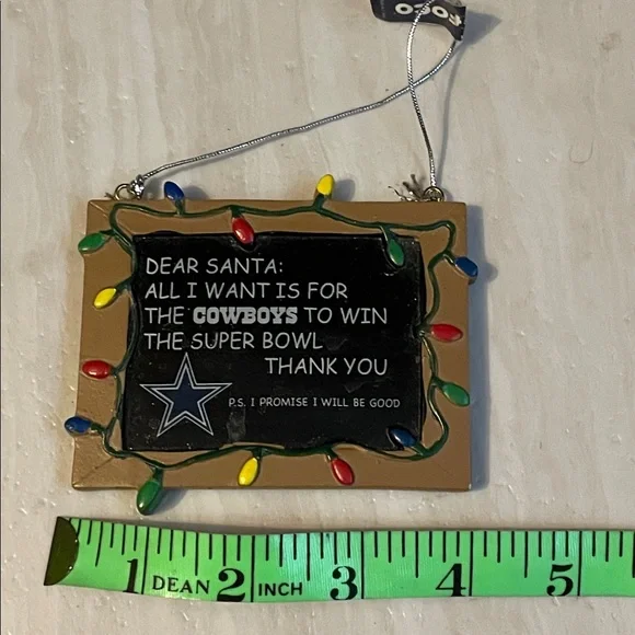 NWT 🏈 ⭐️ Dallas Cowboys Christmas Ornament with Lights and Theme - Picture 2 of 5
